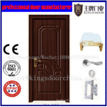 Nouvelle conception intérieure de porte de chambre à coucher de manteau de PVC de forces de défense principale Inde